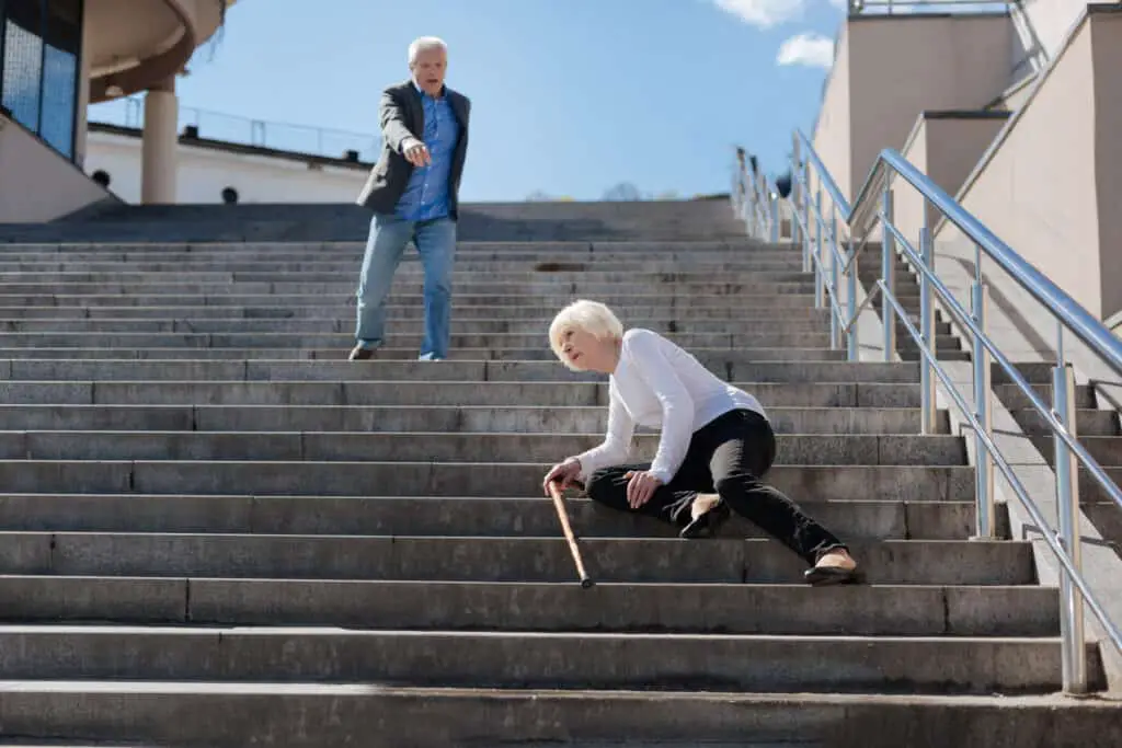 how to prevent elderly from falling on stairs
