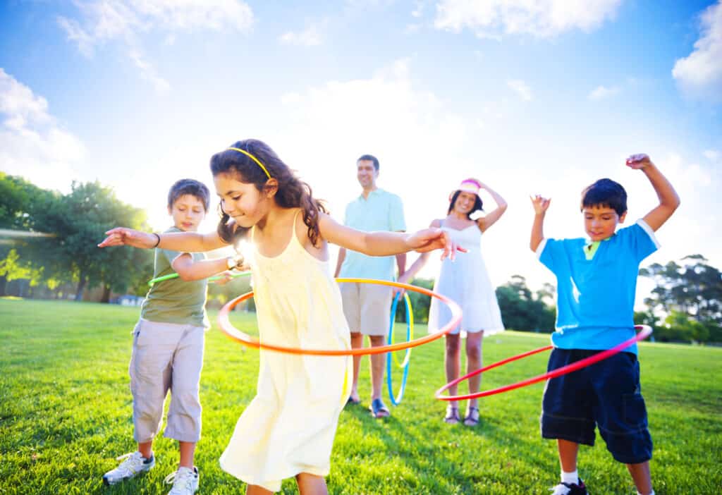 Family Playing Sports Together 