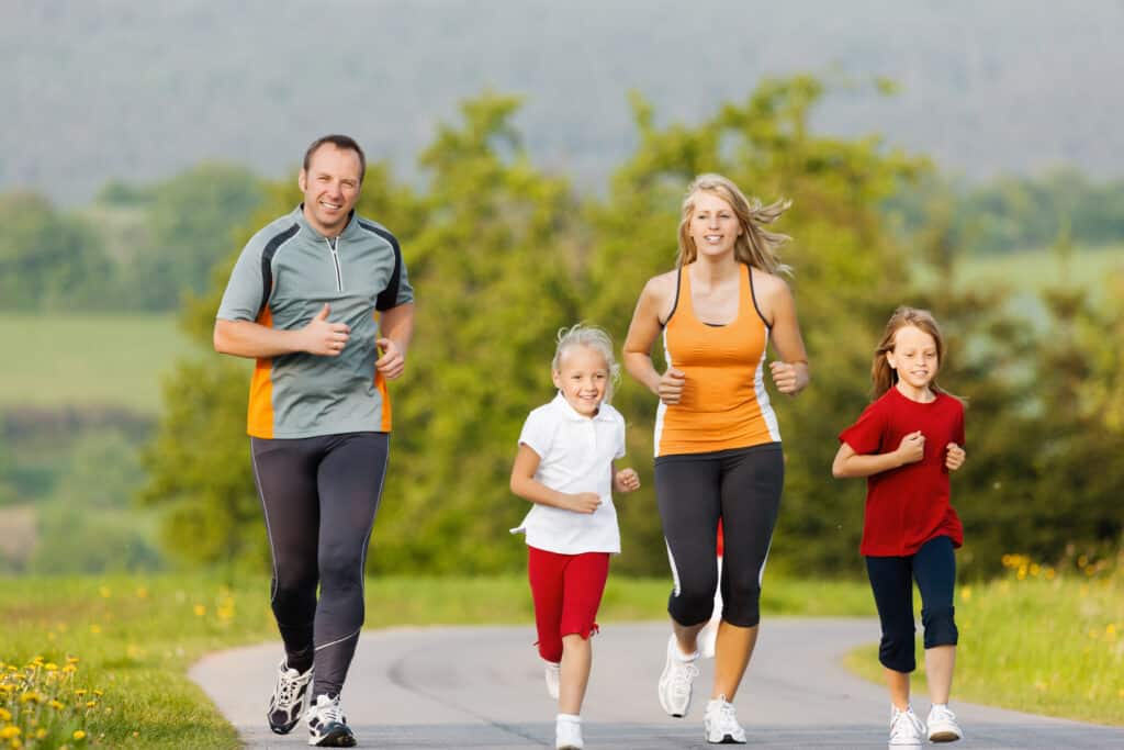 Family Playing Sports Together 