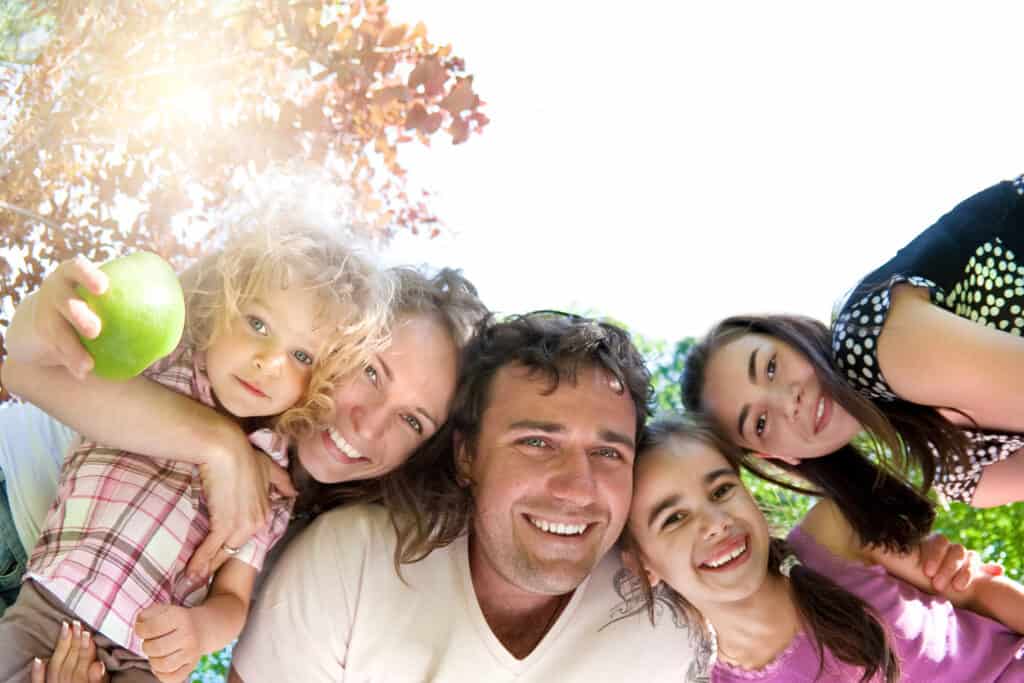 Family Playing Sports Together 