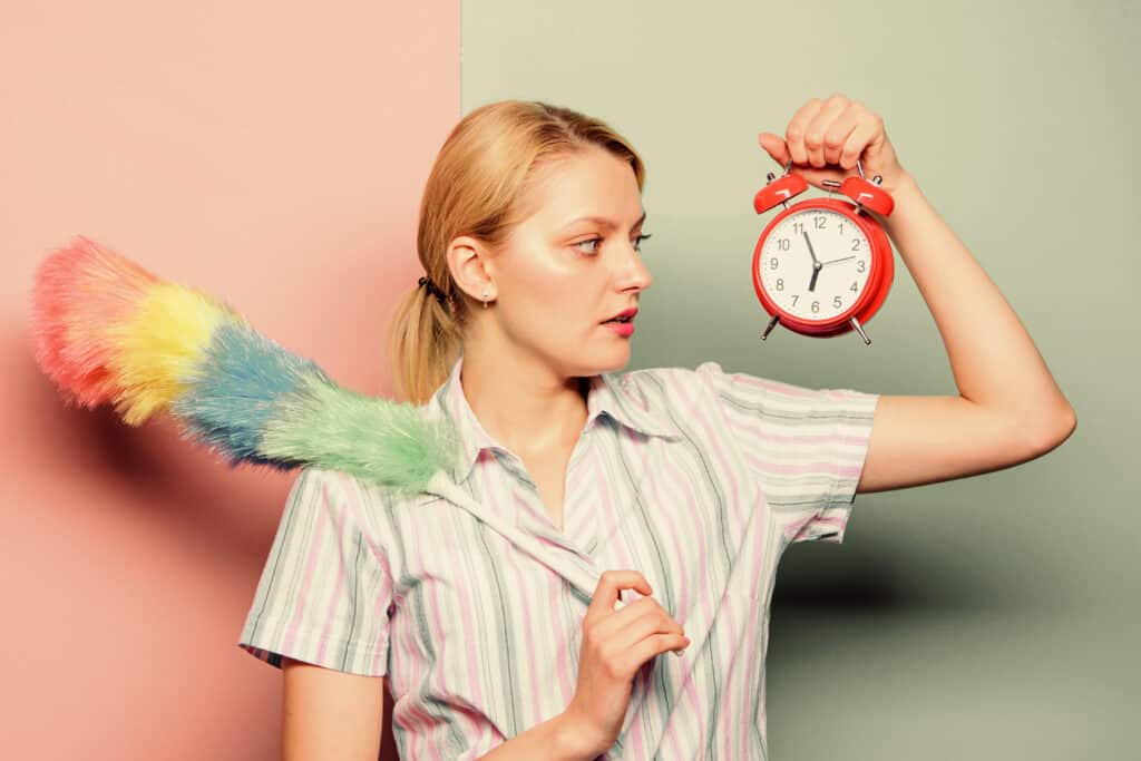 stay at home cleaning schedule